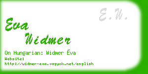 eva widmer business card